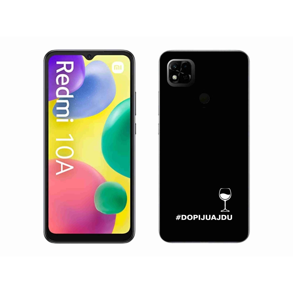 Gelový kryt mmCase na Xiaomi Redmi 10A - vinný motiv černé pozadí