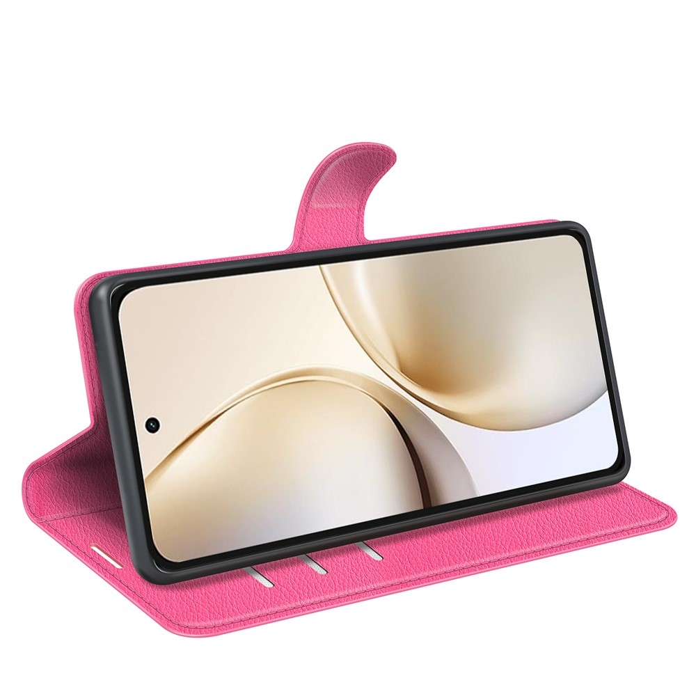 Litchi knížkové pouzdro na Realme 14 Pro+ 5G - rose