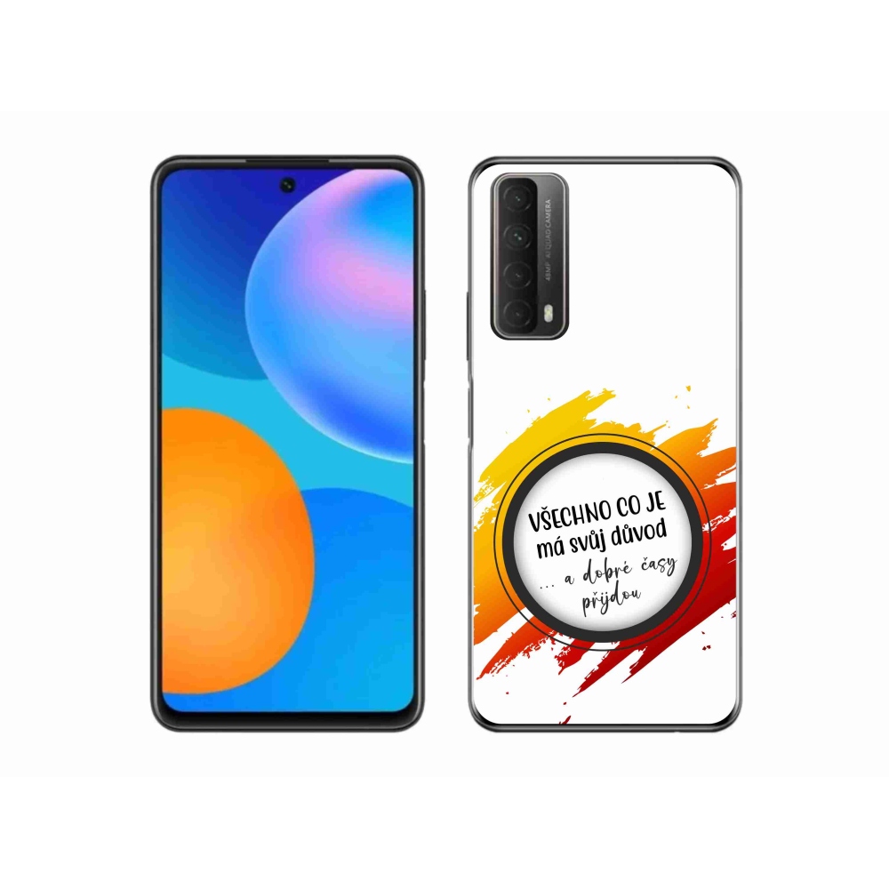 Gelový kryt mmCase na Huawei P Smart (2021) - citát 3 bílé pozadí
