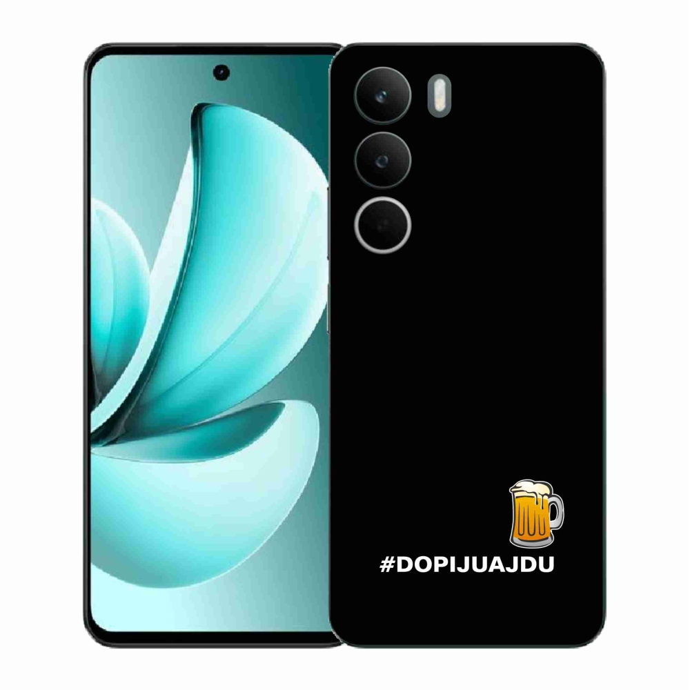Gelový kryt mmCase na Realme C71 - pivní motiv 1 černé pozadí
