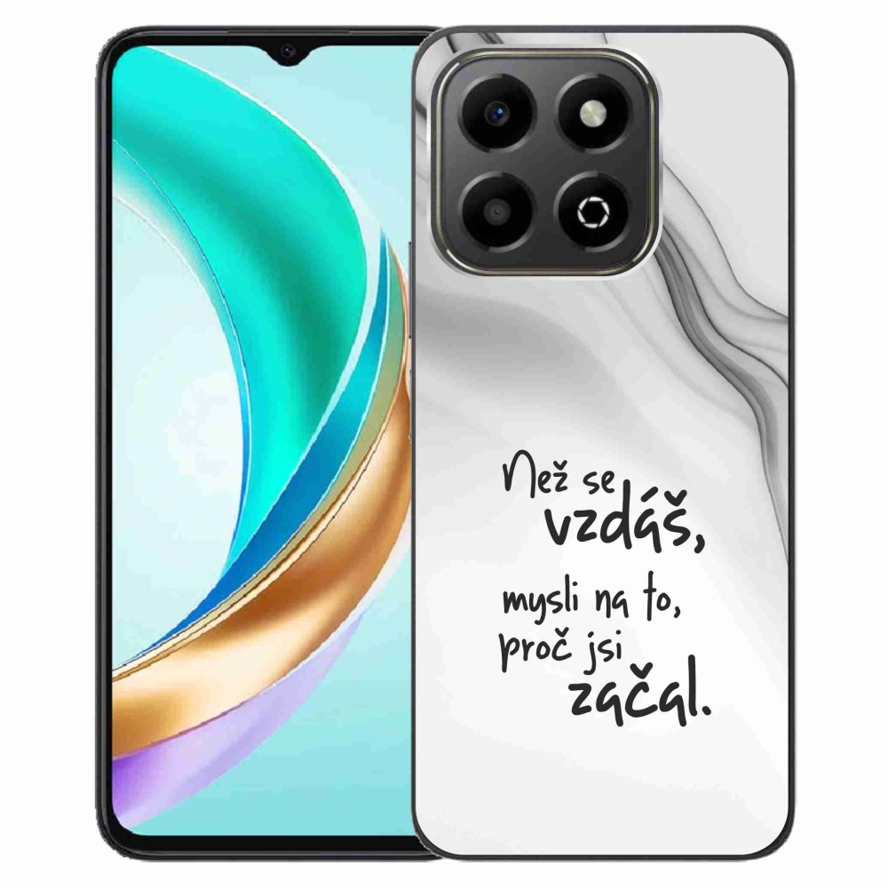 Gelový kryt mmCase na Honor X6b - citát 2 bílé pozadí