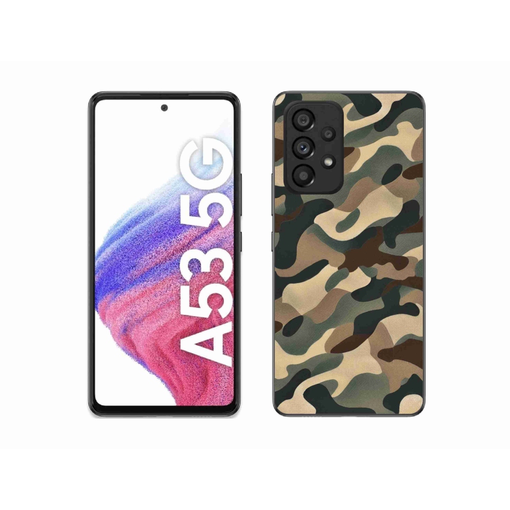 Gelový kryt mmCase na Samsung Galaxy A53 5G - maskáčový vzor 11