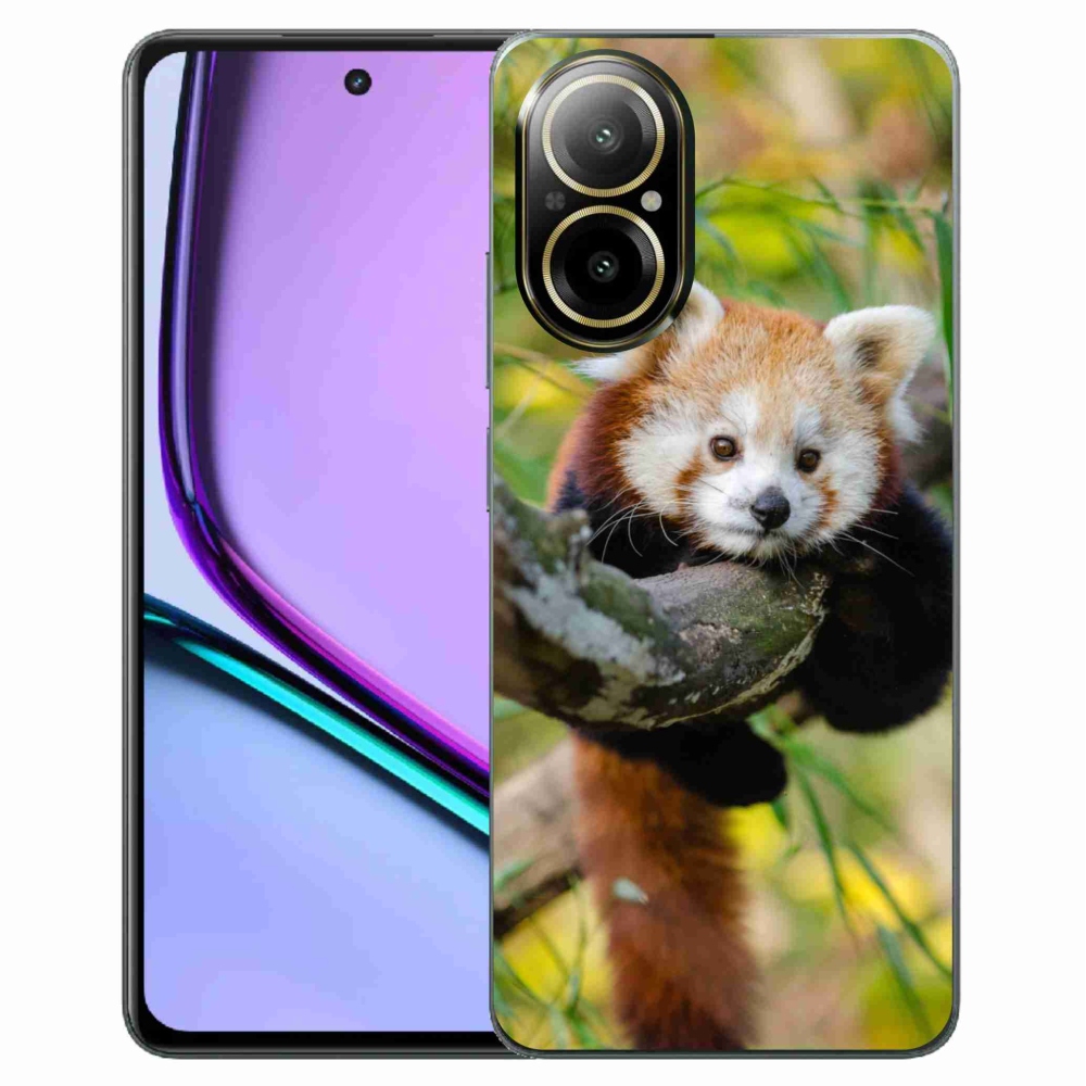 Gelový kryt mmCase na Realme C67 - panda červená