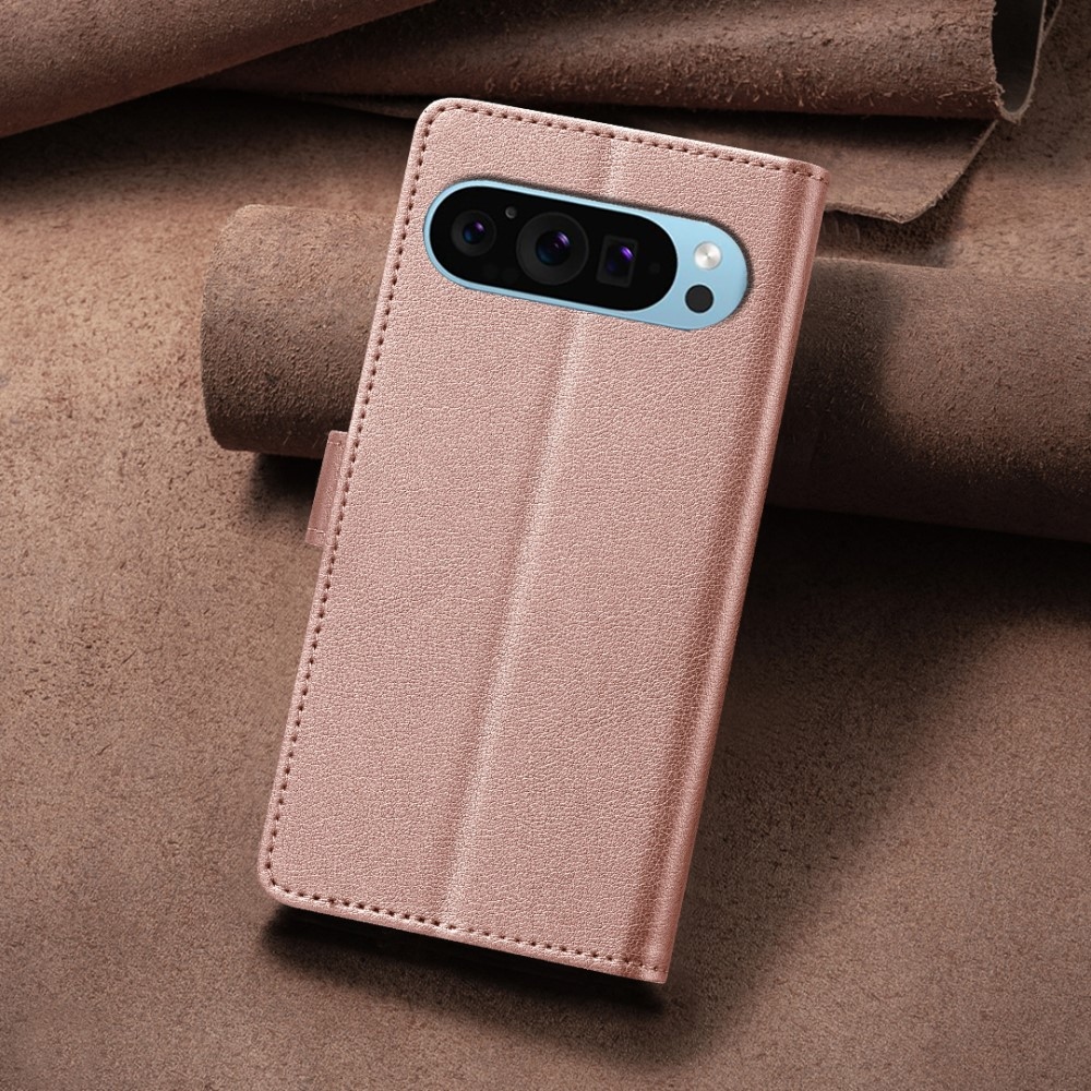 BNF knížkové pouzdro na Google Pixel 9/9 Pro - růžovozlaté