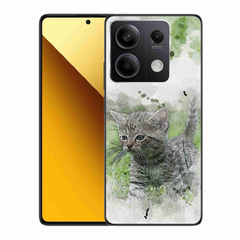 Gelový kryt mmCase na Xiaomi Redmi Note 13 5G - roztomilé kotě 1