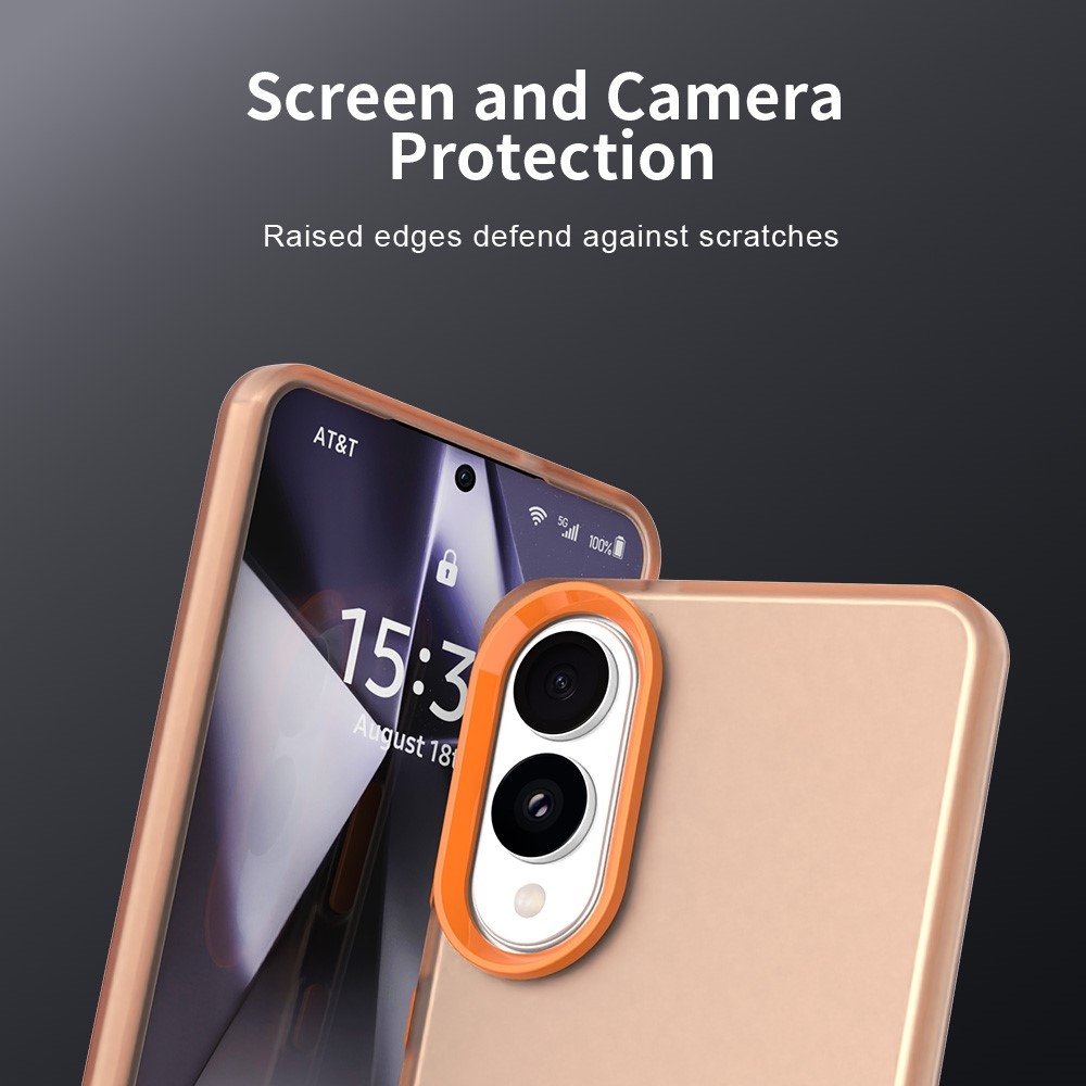 Candys matný gelový obal na Samsung Galaxy S25 Edge - oranžový
