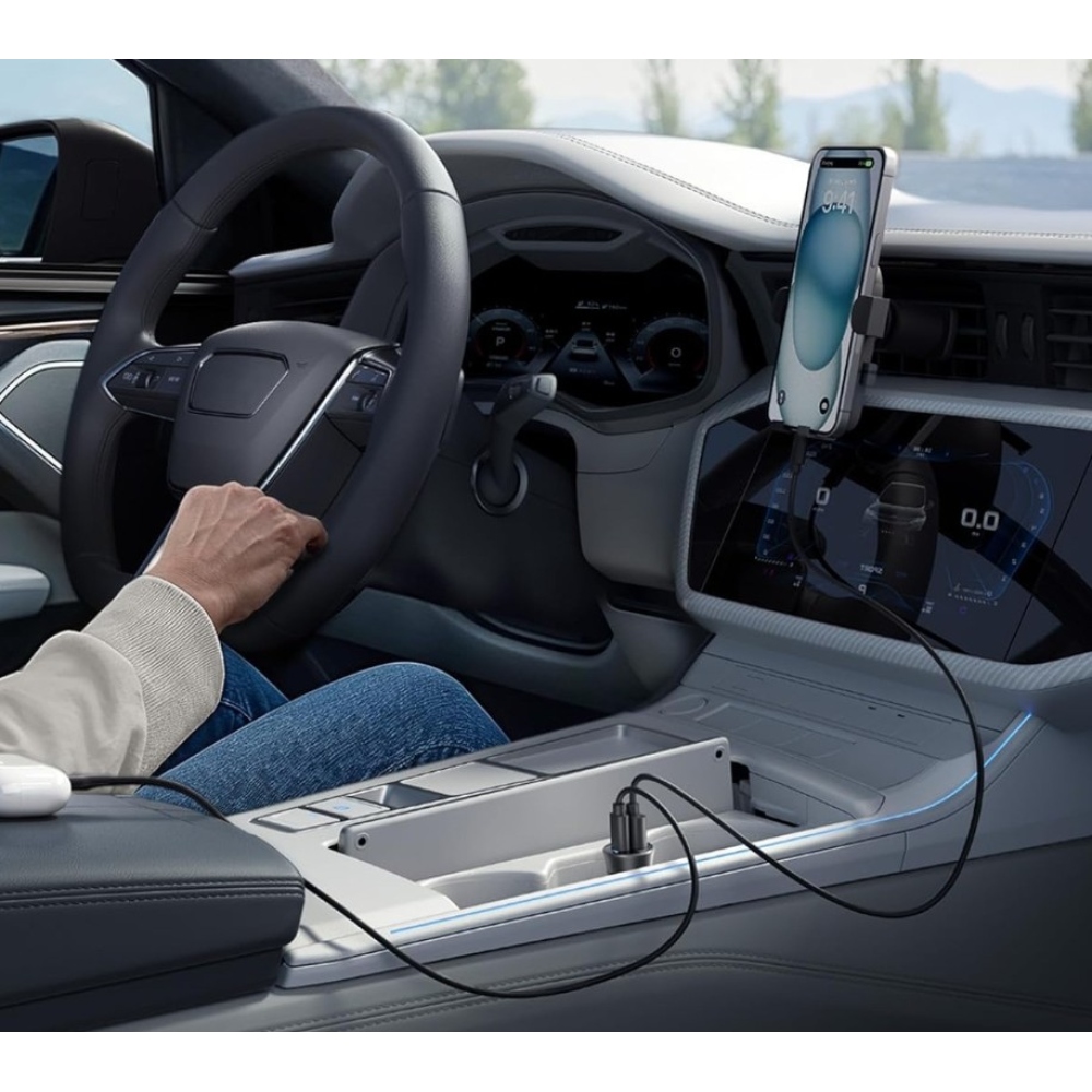 iPEAX Autonabíječka CL-03, 20 W, 1x USB-C a USB-A - černá