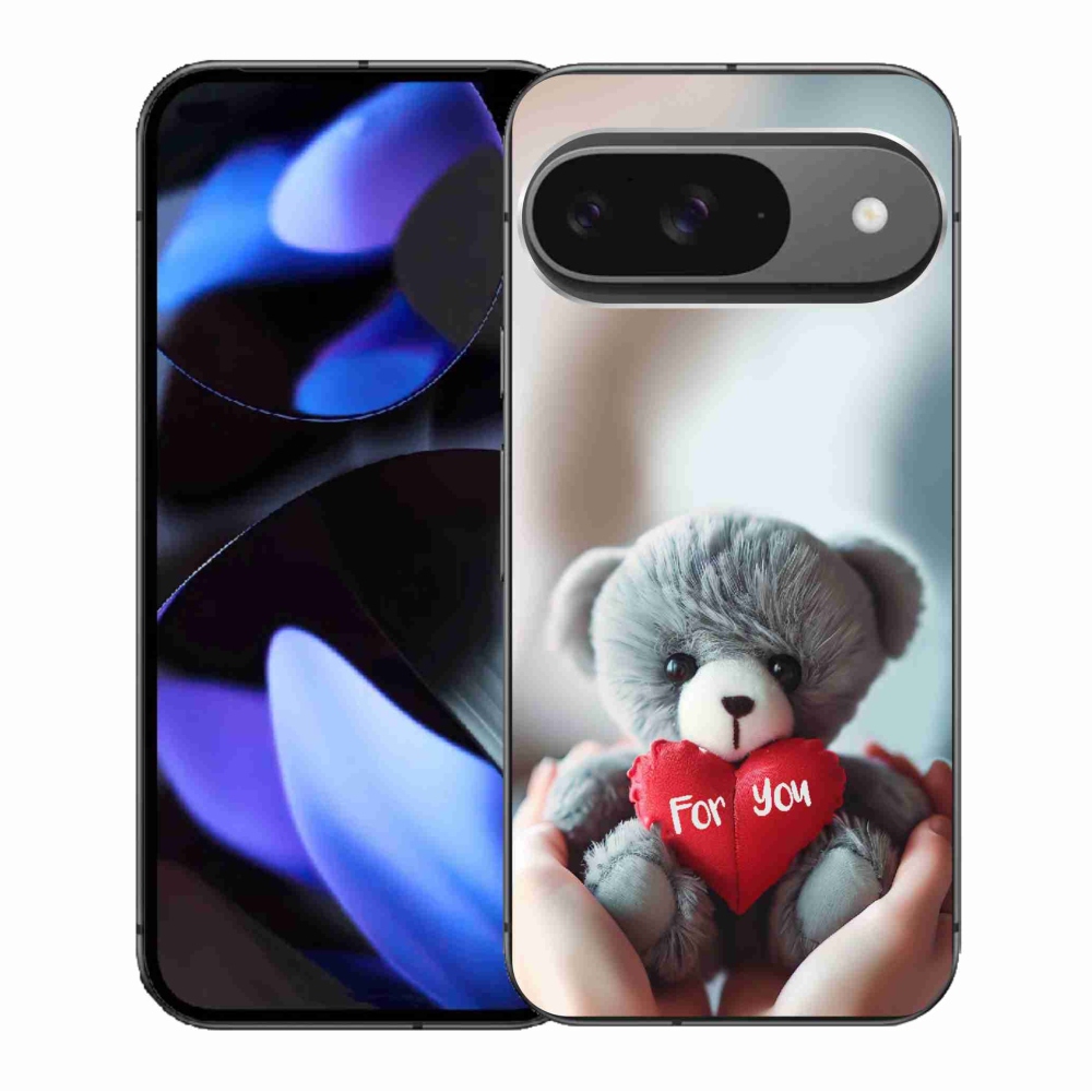 Gelový kryt mmCase na Google Pixel 9/9 Pro - medvídek pro zamilované