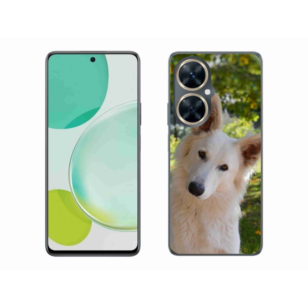 Gelový kryt mmCase na Huawei Nova 11i - bílý švýcarský ovčák 1