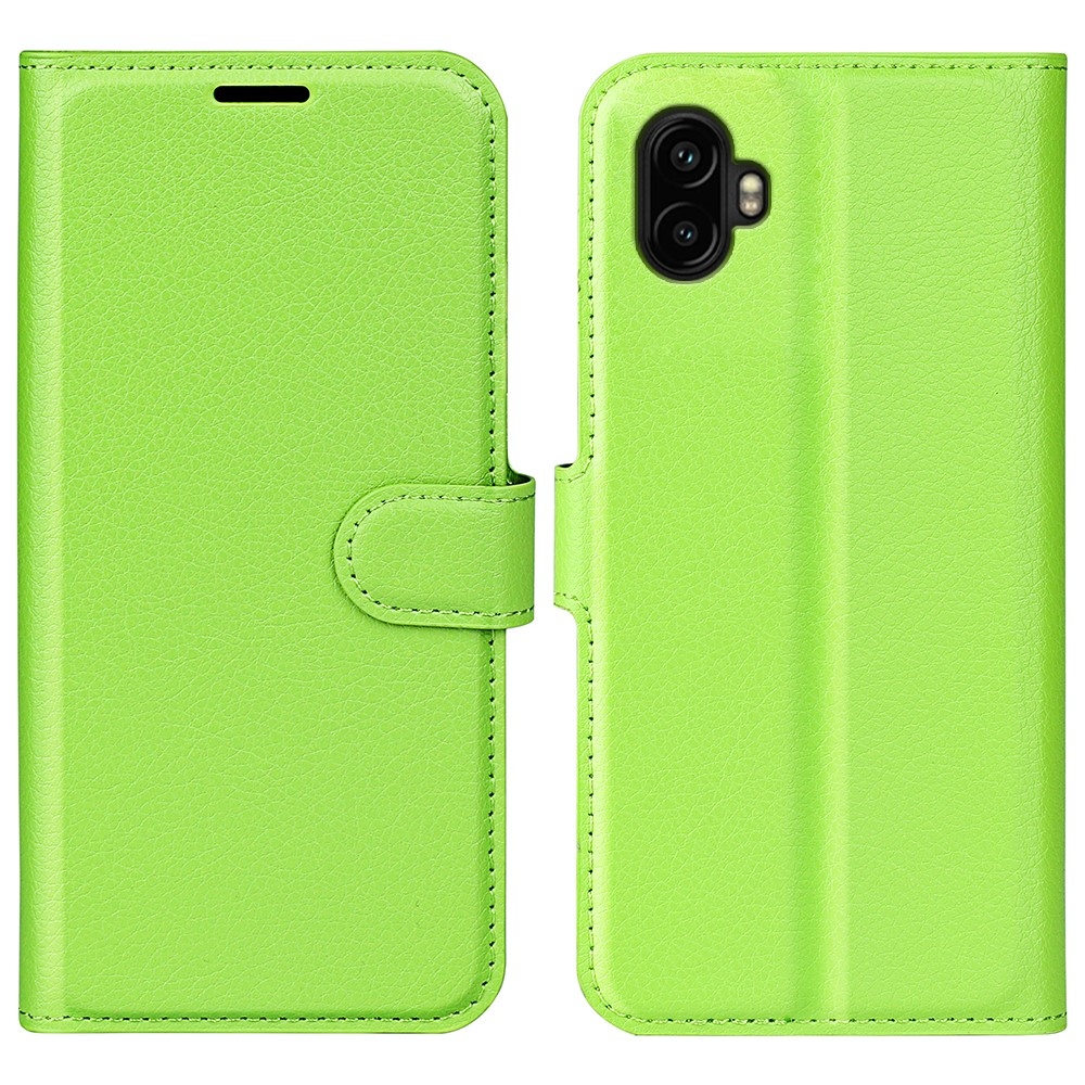 Litchi knížkové pouzdro na Samsung Galaxy Xcover 7 Pro - zelené