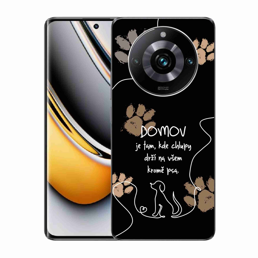 Gelový kryt mmCase na Realme 11 Pro/11 Pro+ - psí motiv černé pozadí