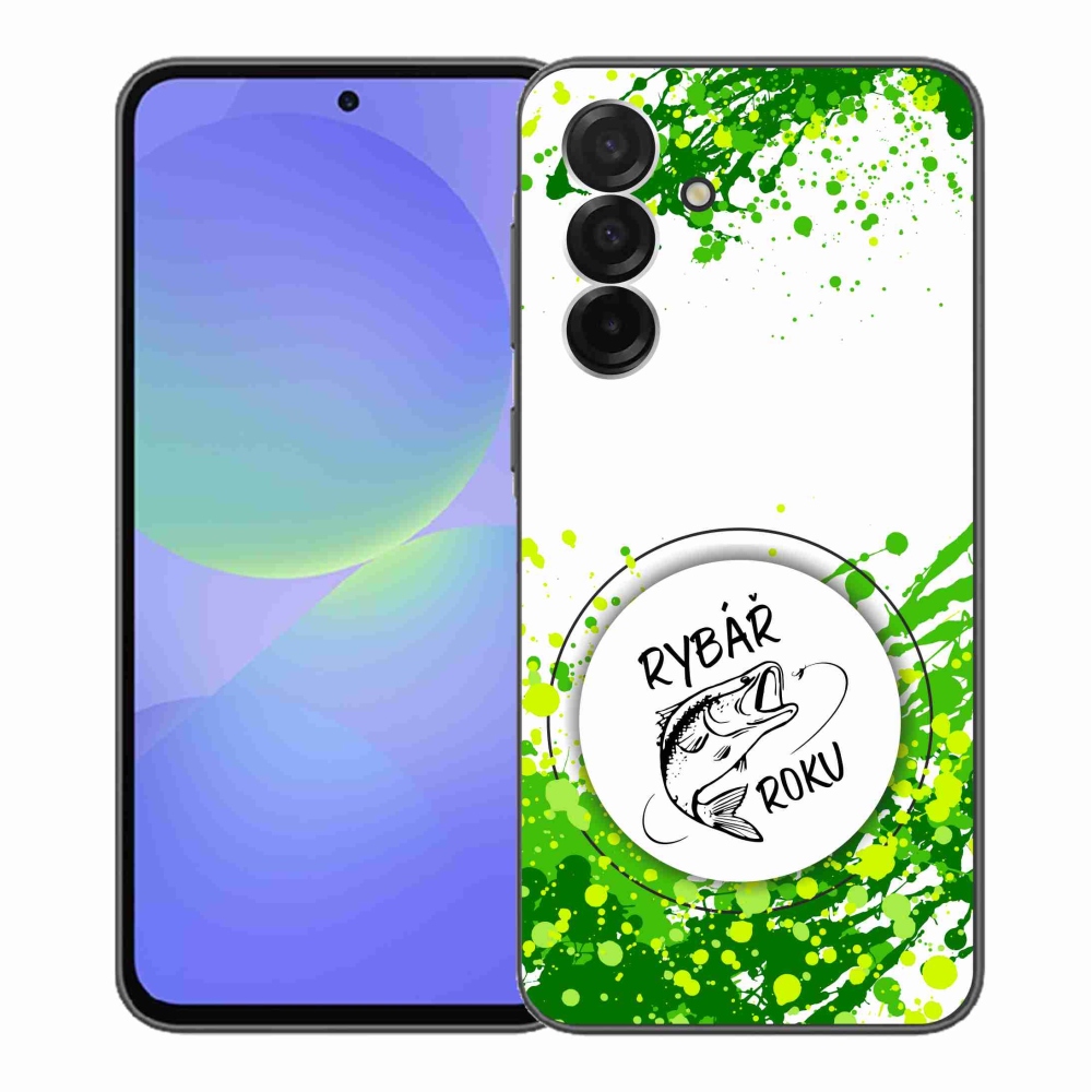 Gelový kryt mmCase na Samsung Galaxy A36 5G - rybář roku bílé pozadí