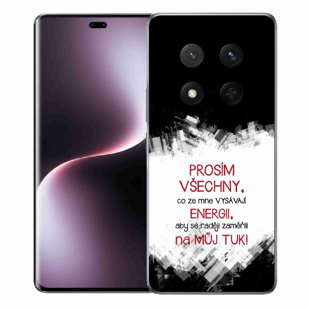 Gelový kryt mmCase na Honor Magic 7 Lite 5G - vtipný text 1 červený