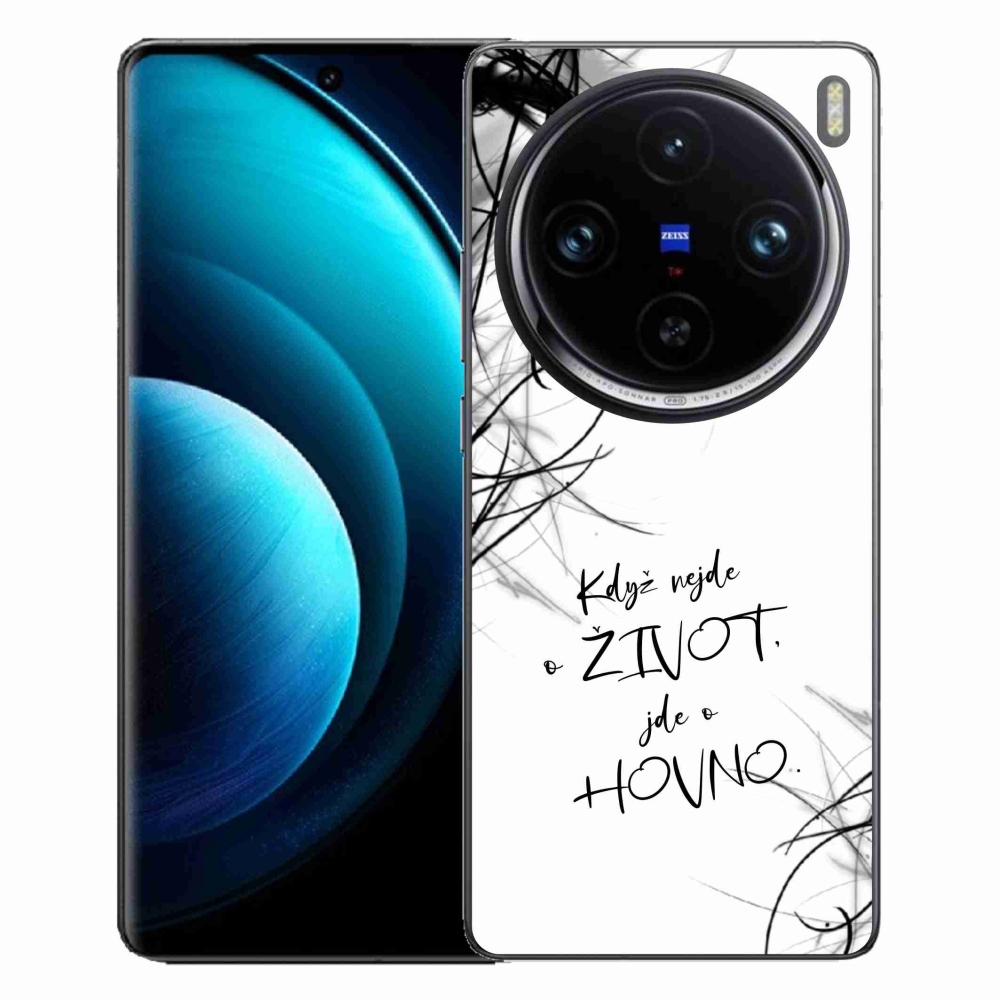 Gelový kryt mmCase na Vivo X100 Pro 5G - vtipný text 16 bílé pozadí