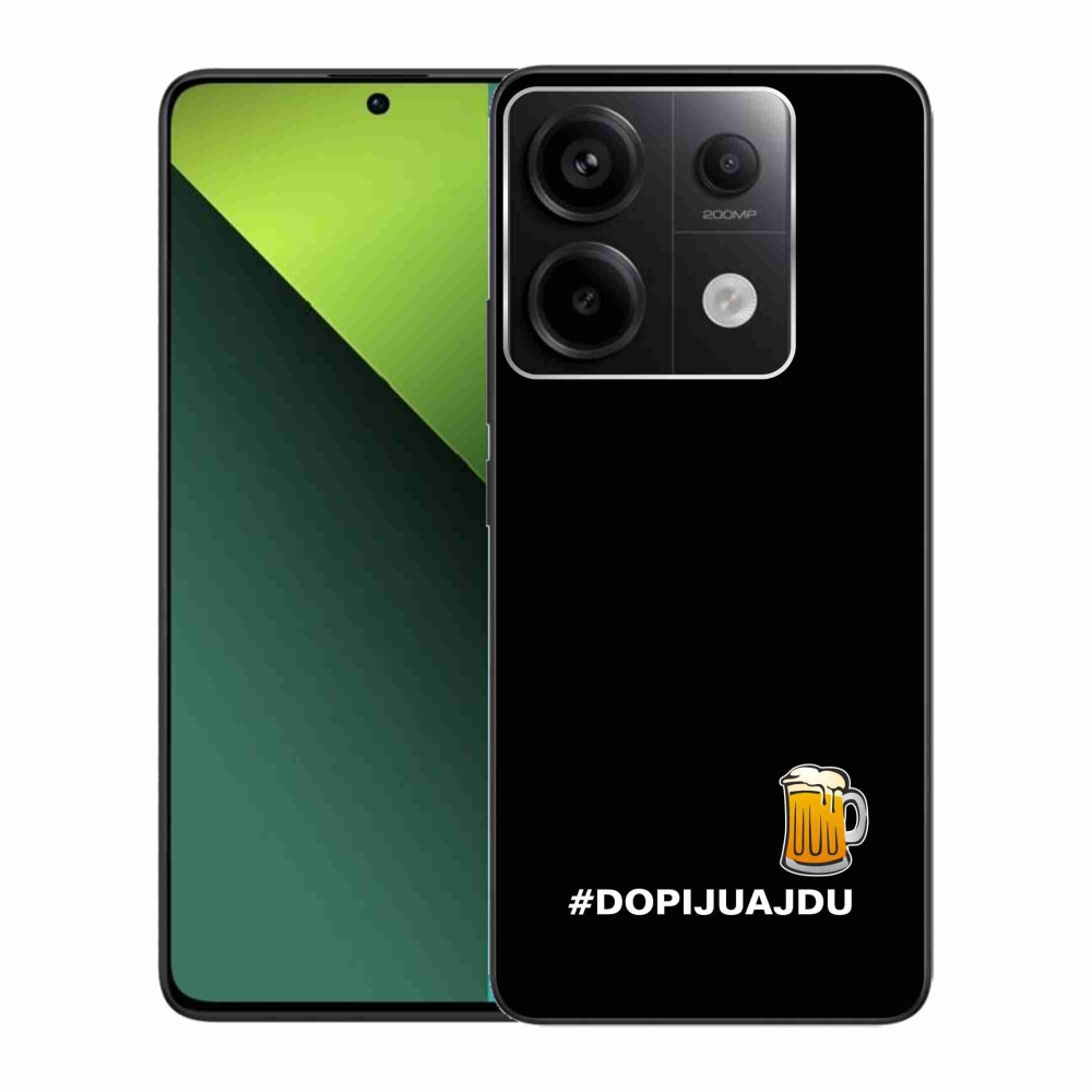 Gelový kryt mmCase na Xiaomi Redmi Note 13 Pro 5G/Poco X6 5G - pivní motiv 1 černé pozadí