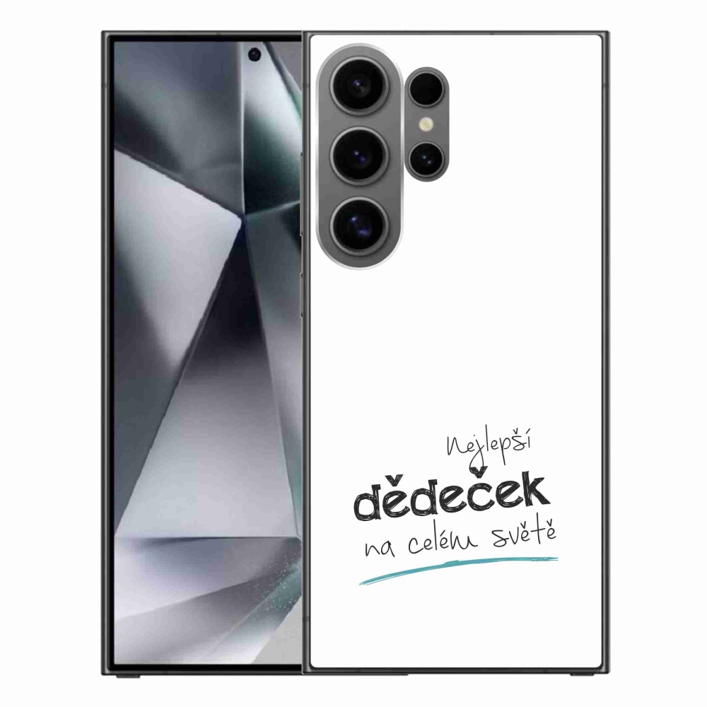 Gelový kryt mmCase na Samsung Galaxy S24 Ultra - nejlepší dědeček 3 bílé pozadí