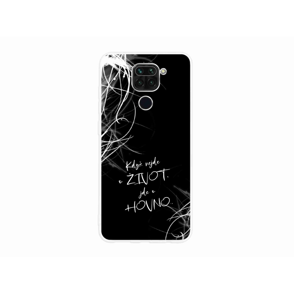Gelový kryt mmCase na Xiaomi Redmi Note 9 - vtipný text 16 černé pozadí