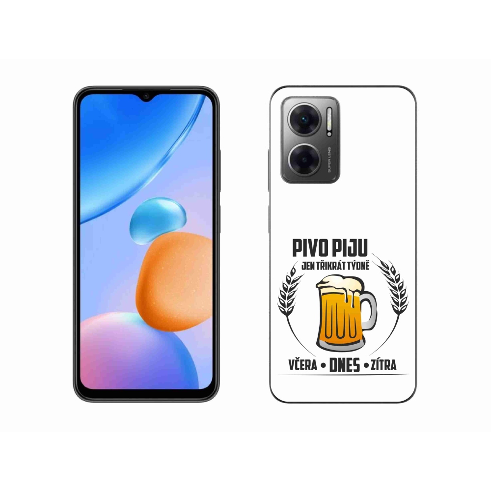Gelový kryt mmCase na Xiaomi Redmi 10 5G - pivní motiv bílé pozadí