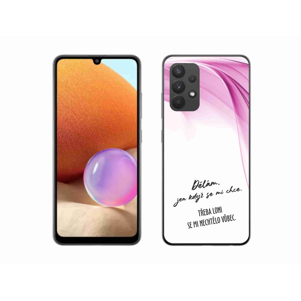 Gelový kryt mmCase na Samsung Galaxy A32 4G - vtipný text 12 bílé pozadí