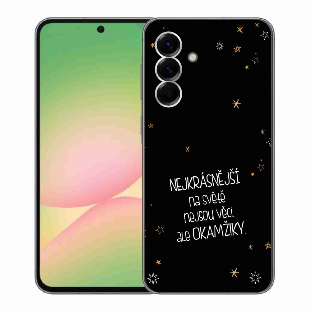 Gelový kryt mmCase na Samsung Galaxy A56 5G - citát 4 černé pozadí