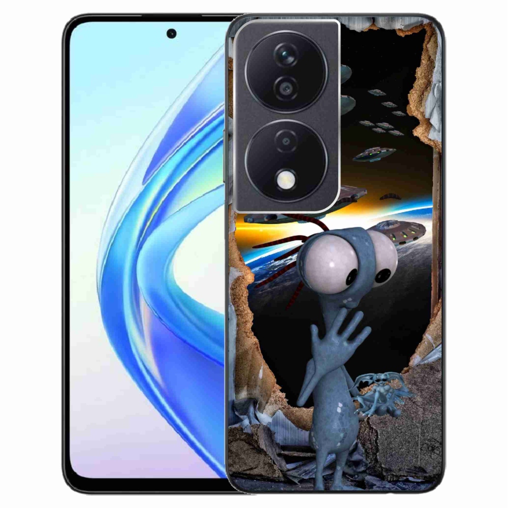 Gelový kryt mmCase na Honor X7b/Honor 90 Smart - mimozemšťan