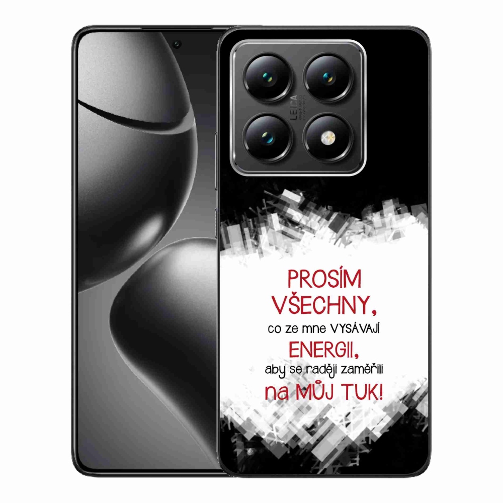 Gelový kryt mmCase na Xiaomi 14T - vtipný text 1 červený