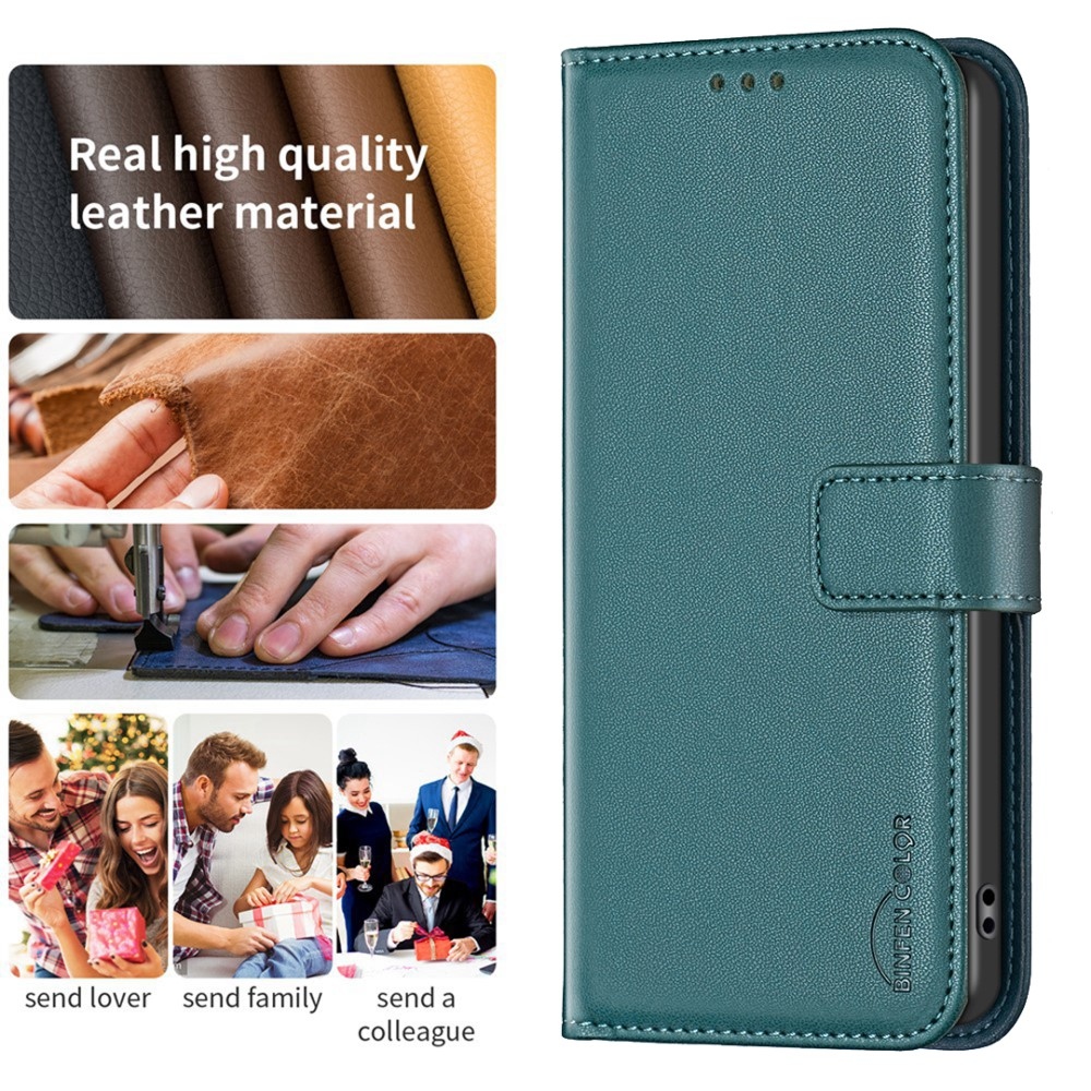 BNF knížkové pouzdro na Realme GT 6 5G/GT 6T 5G - zelené