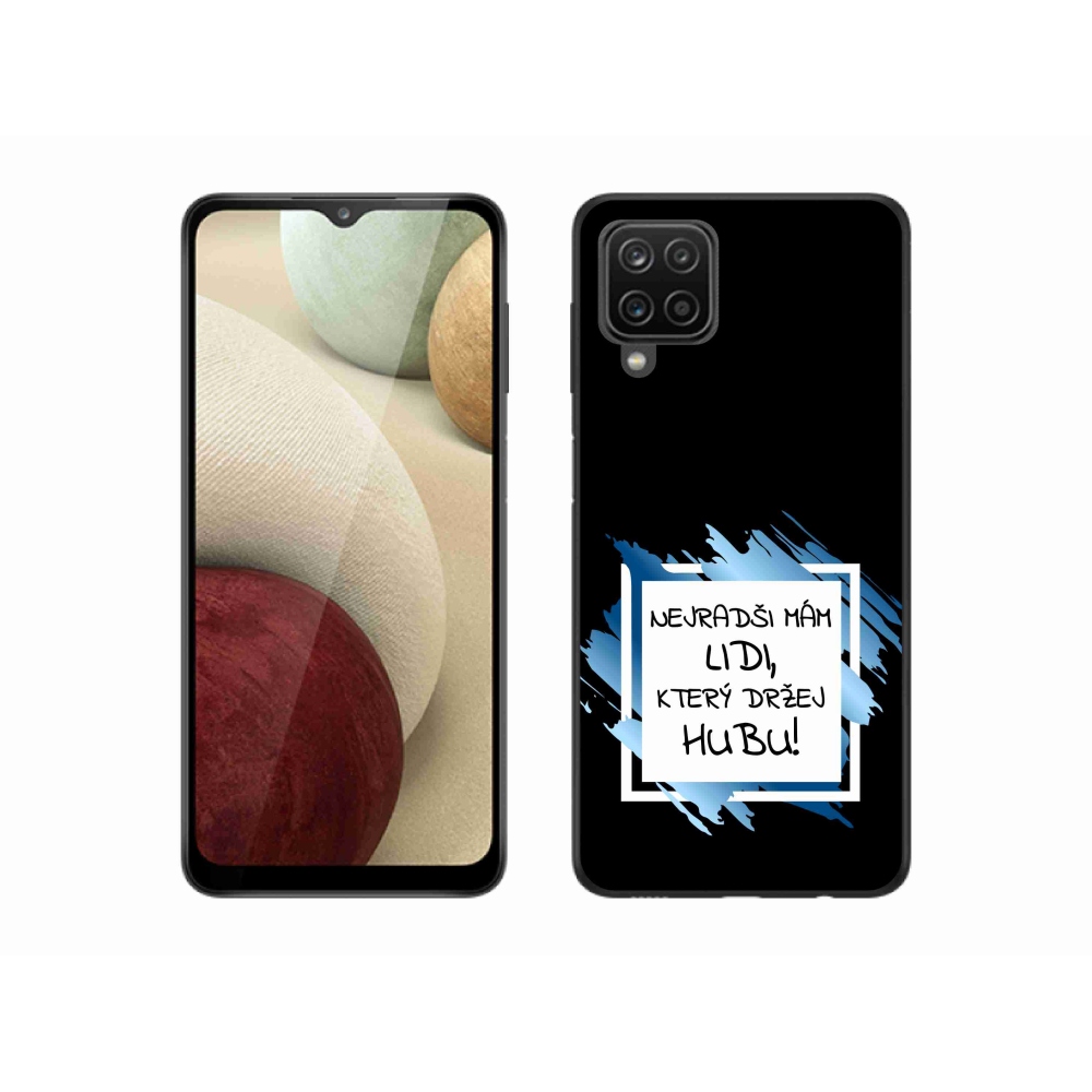 Gelový kryt mmCase na Samsung Galaxy M12 - vtipný text 7 bíločerné pozadí