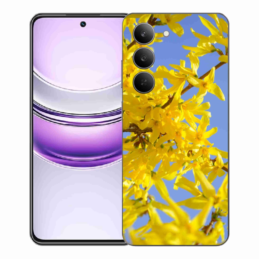 Gelový kryt mmCase na Realme 14x 5G - žluté květy
