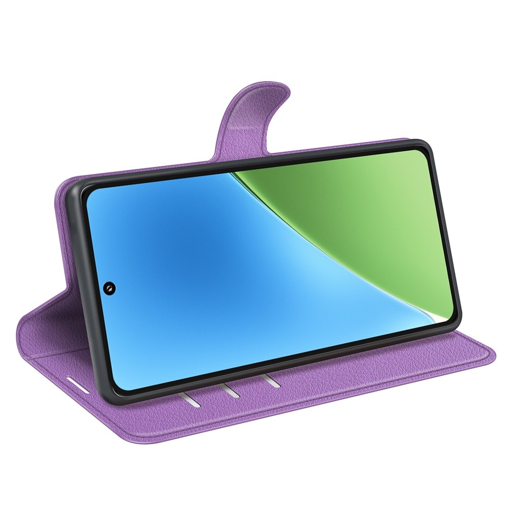 Litchi knížkové pouzdro na Xiaomi 15 - fialové