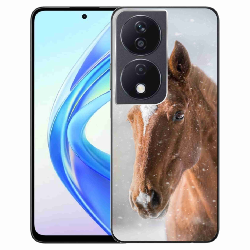 Gelový kryt mmCase na Honor X7b/Honor 90 Smart - hnědý kůň 2