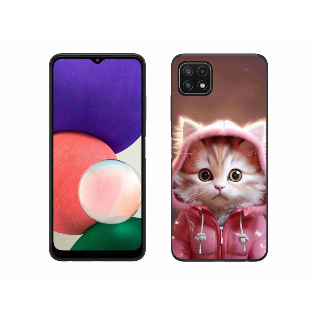 Gelový kryt mmCase na Samsung Galaxy A22 5G - roztomilé kotě 3