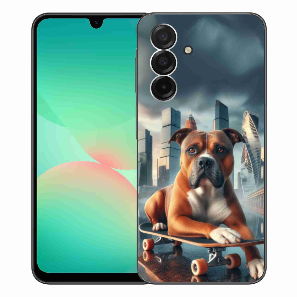 Gelový kryt mmCase na Samsung Galaxy A26 5G - pes na skateboardu