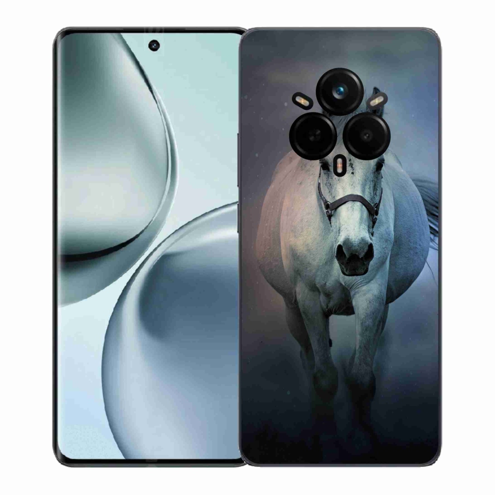 Gelový kryt mmCase na Realme 14 Pro+ 5G - běžící bílý kůň