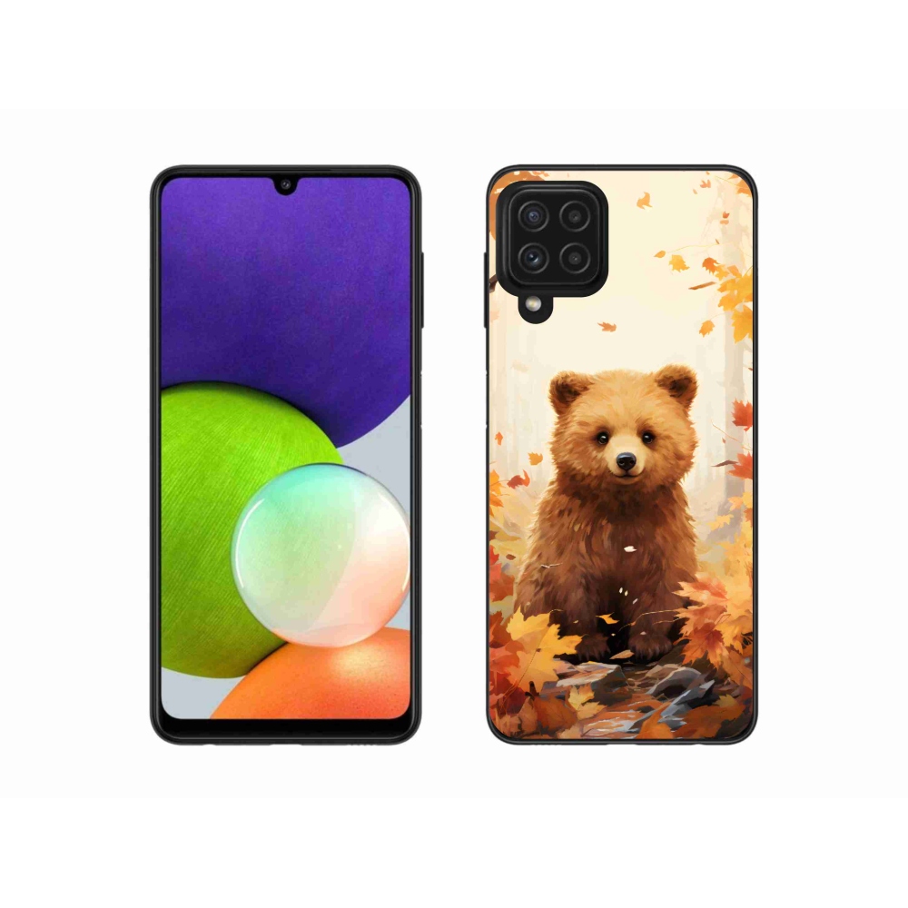 Gelový kryt mmCase na Samsung Galaxy A22 4G - medvěd v lese
