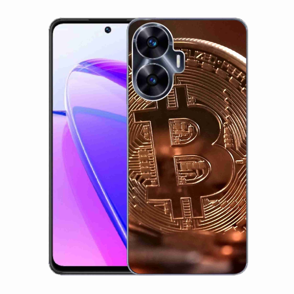 Gelový kryt mmCase na Realme C55 - bitcoin