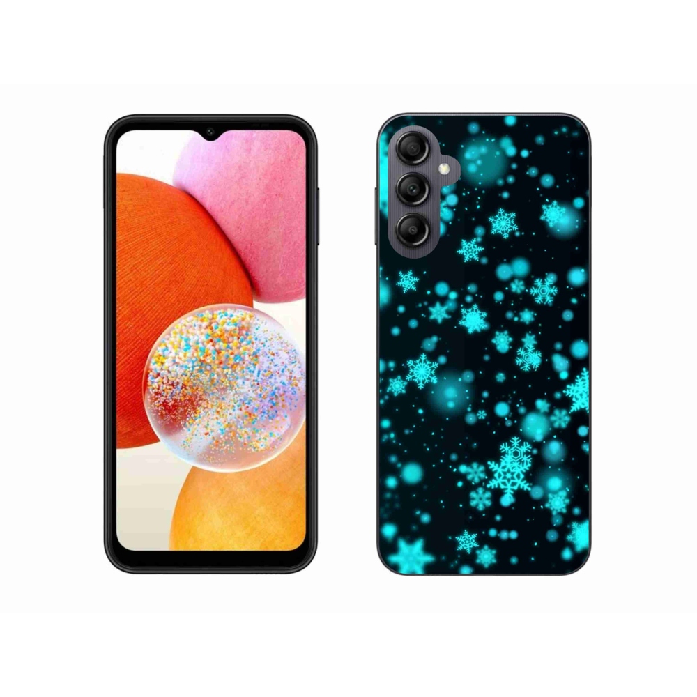 Gelový kryt mmCase na Samsung Galaxy A14 4G/5G - sněhové vločky 1