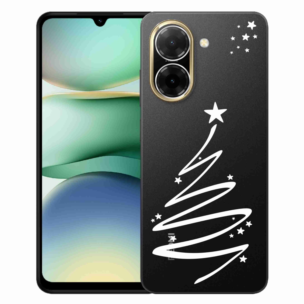 Gelový kryt mmCase na Xiaomi Redmi A5 (171.7x77.8x8.3mm) - bílý stromeček na průhledném pozadí