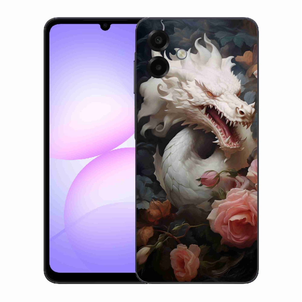 Gelový kryt mmCase na Samsung Galaxy A07 4G - bílý drak