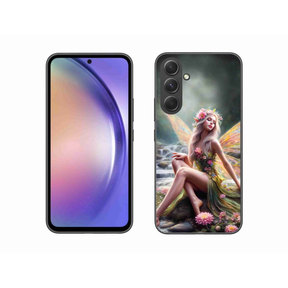 Gelový kryt mmCase na Samsung Galaxy A54 5G - motýlí žena 1