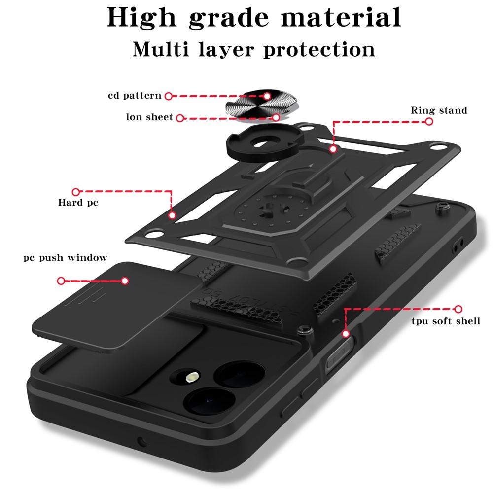 Slide odolný kryt na Samsung Galaxy A07 4G - černý
