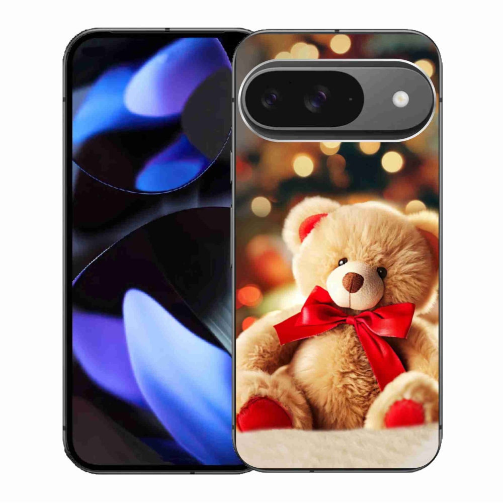 Gelový kryt mmCase na Google Pixel 9/9 Pro - plyšový medvídek