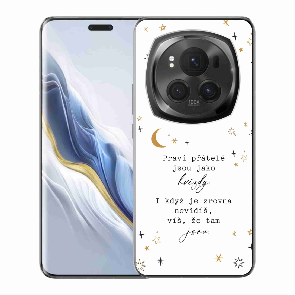 Gelový kryt mmCase na Honor Magic 6 Pro 5G - citát 6 bílé pozadí