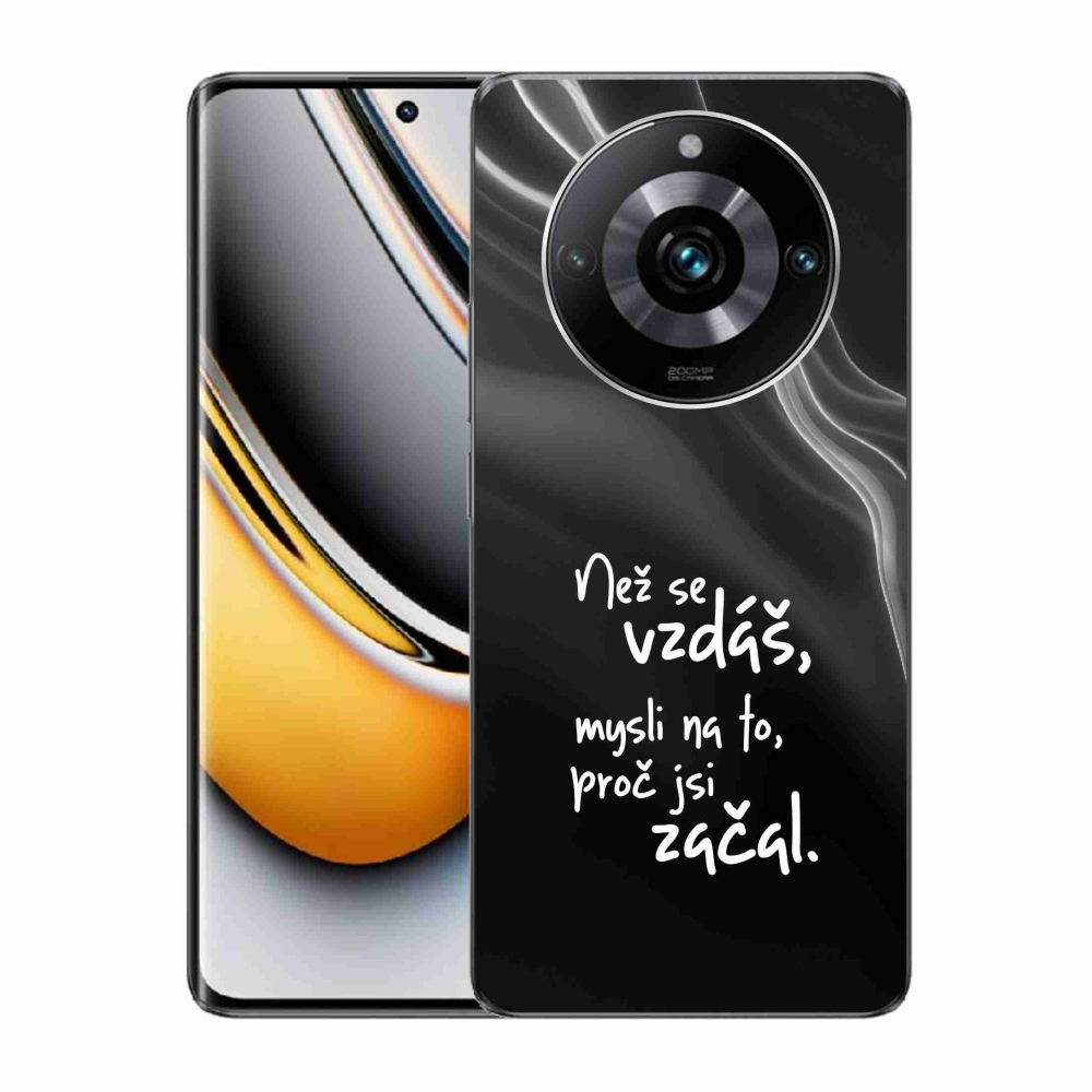 Gelový kryt mmCase na Realme 11 Pro/11 Pro+ - citát 2 černé pozadí