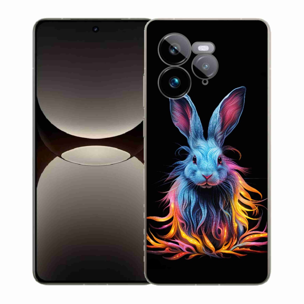 Gelový kryt mmCase na Realme GT 7 Pro 5G - abstraktní zajíc