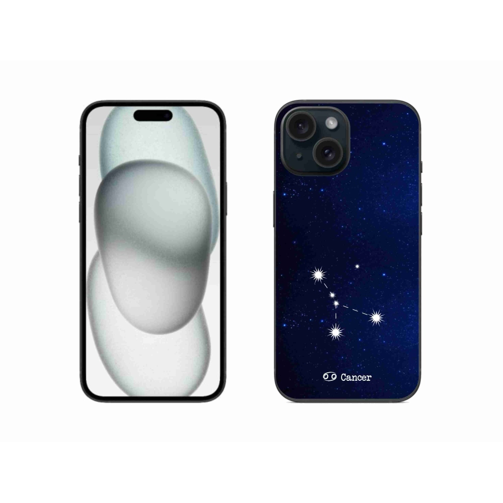 Gelový kryt mmCase na iPhone 15 - souhvězdí Raka
