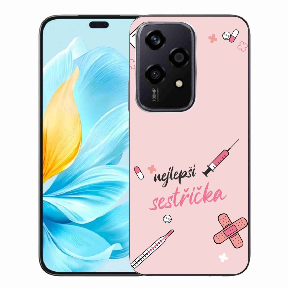 Gelový kryt mmCase na Honor 200 Lite 5G - nejlepší sestřička růžové pozadí