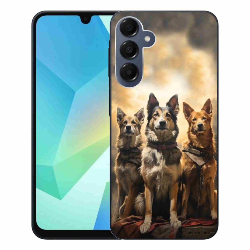 Gelový kryt mmCase na Samsung Galaxy A16 4G/5G - tři psi