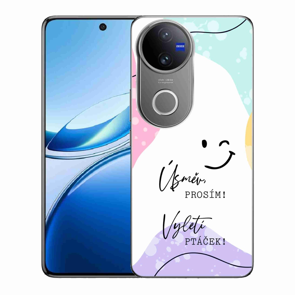 Gelový kryt mmCase na Vivo V50 5G - vtipný text 4 bílé pozadí