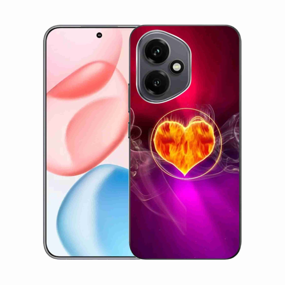 Gelový kryt mmCase na Honor 400 - ohnivé srdce